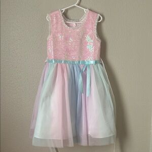 Pink and Pastel Sequin Dress
